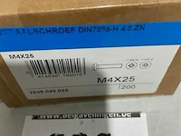 200x metaalschroef m4x25 - afbeelding 3 van  3