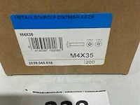 200x metaalschroef m4x35 - afbeelding 1 van  3
