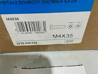 200x metaalschroef m4x35 - afbeelding 3 van  3