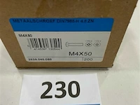 200x metaalschroef m4x50 - afbeelding 2 van  3