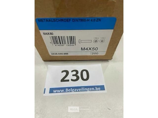 200x metaalschroef m4x50 - afbeelding 3 van  3
