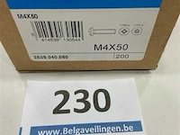 200x metaalschroef m4x50 - afbeelding 3 van  3