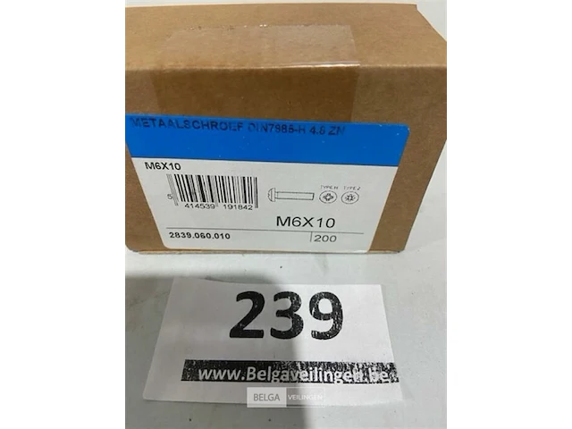 200x metaalschroef m6x10 - afbeelding 1 van  3