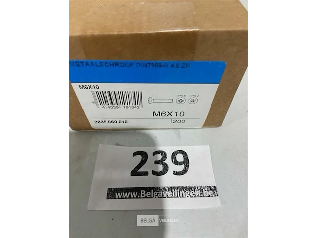 200x metaalschroef m6x10 - afbeelding 3 van  3