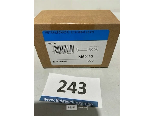 200x metaalschroef m6x10 - afbeelding 3 van  3