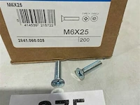 200x metaalschroef m6x25 - afbeelding 1 van  3
