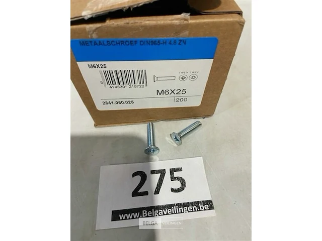 200x metaalschroef m6x25 - afbeelding 3 van  3