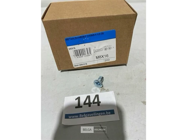 200x metaalschroef m8x16 - afbeelding 1 van  3