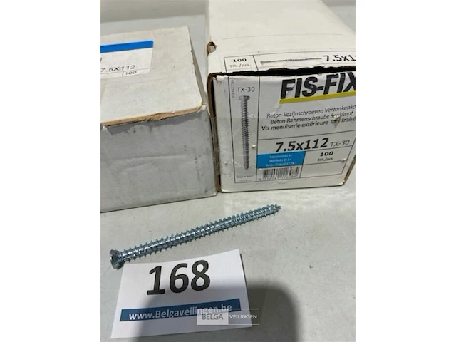 200x muurschroef 7,5 x 112 mm torx - afbeelding 3 van  3