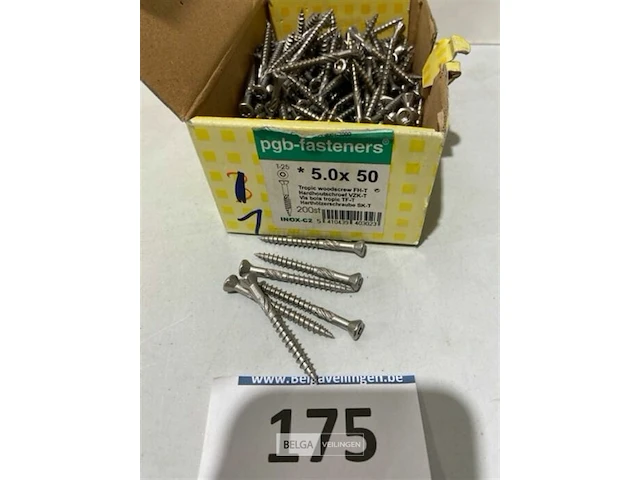 200x rvs harhoutschroef 5x50 torx - afbeelding 1 van  3