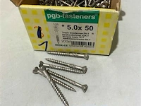 200x rvs harhoutschroef 5x50 torx - afbeelding 1 van  3