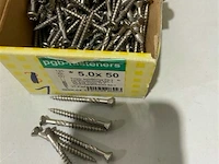 200x rvs harhoutschroef 5x50 torx - afbeelding 3 van  3