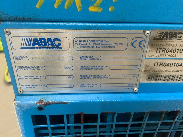 2010 abac formula 31 schroefcompressor - afbeelding 5 van  5
