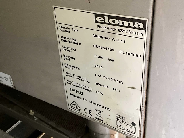 2010 eloma multimax a6-11 combisteamer - afbeelding 2 van  11