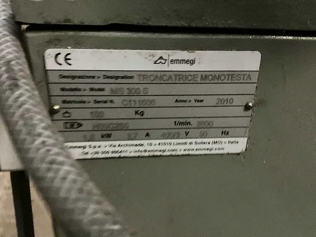 2010 emmegi ms 300s afkortcirkelzaagmachine - afbeelding 6 van  6