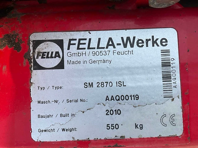 2010 fella sm 2870 isl zijmaaier - afbeelding 2 van  13
