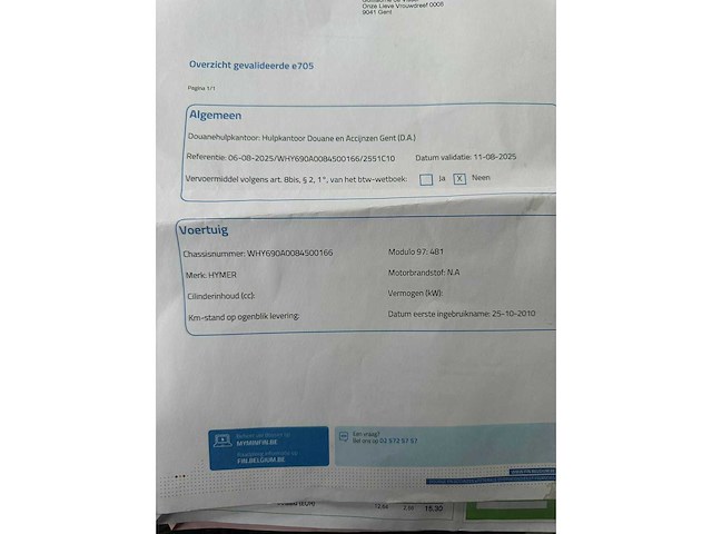 2010 hymer hn s 690 eg/nt001 caravan - afbeelding 14 van  23