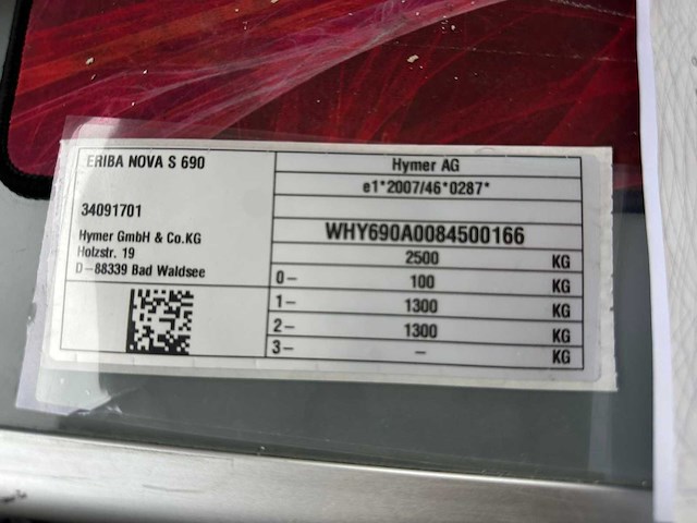 2010 hymer hn s 690 eg/nt001 caravan - afbeelding 16 van  23