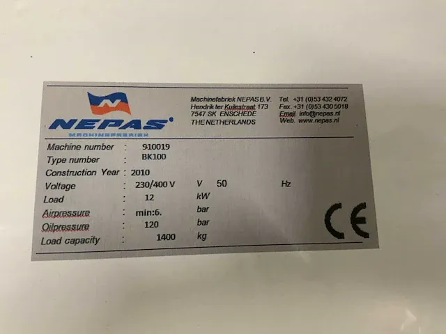 2010 nepas systems bk100 krattenstapelaar - afbeelding 15 van  22