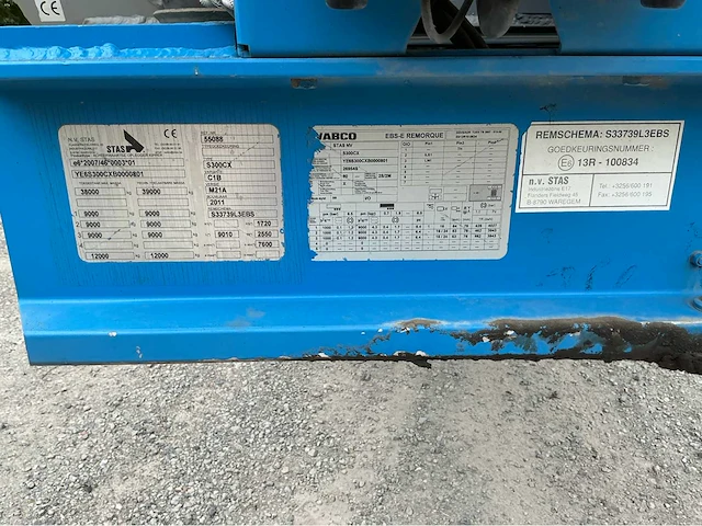 2010 stas s300cx m21a oplegger - kipper - afbeelding 21 van  38