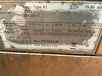 2010 tecnoinox pc 105g/6 a1 6-pits gas fornuis - afbeelding 3 van  3