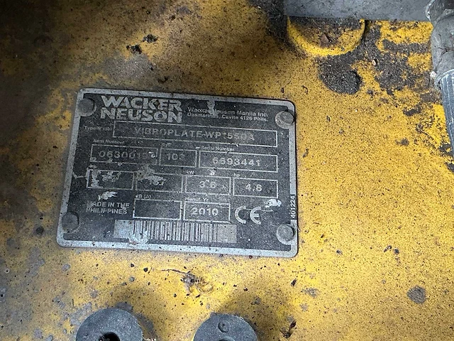 2010 wacker neuson wp 1550 a trilplaat - afbeelding 6 van  6