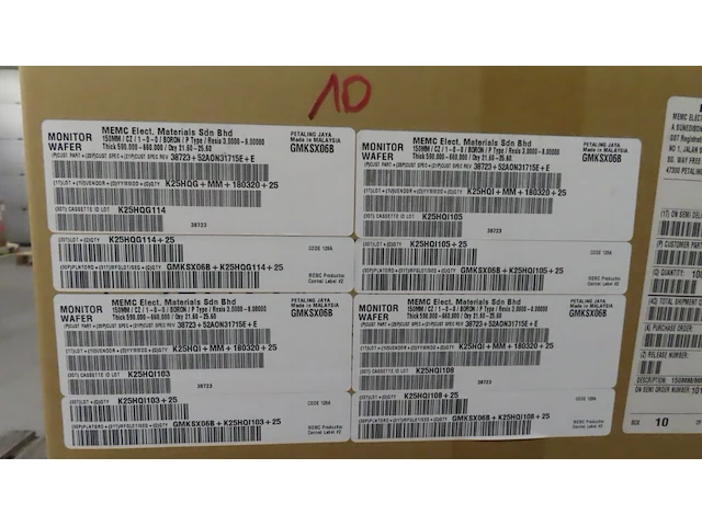 2010x wafer - 150 mm 100 boron doped spv test silicon wafers. - afbeelding 3 van  5