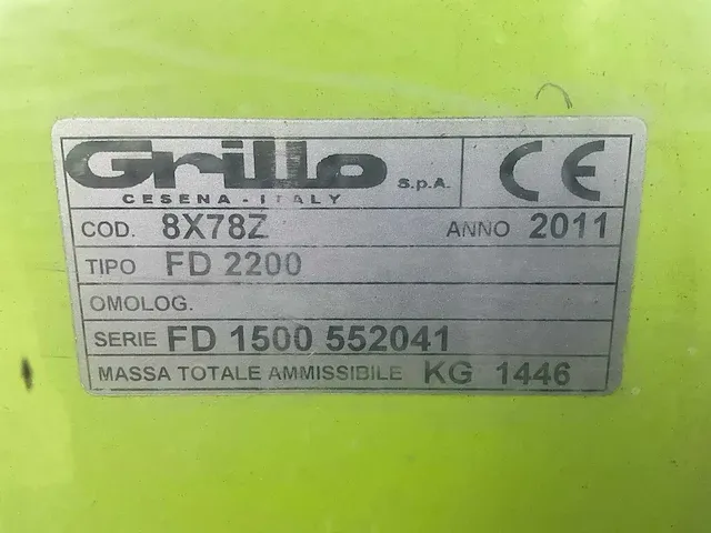 2011 grillo fd 2200 maaimachine - afbeelding 15 van  24