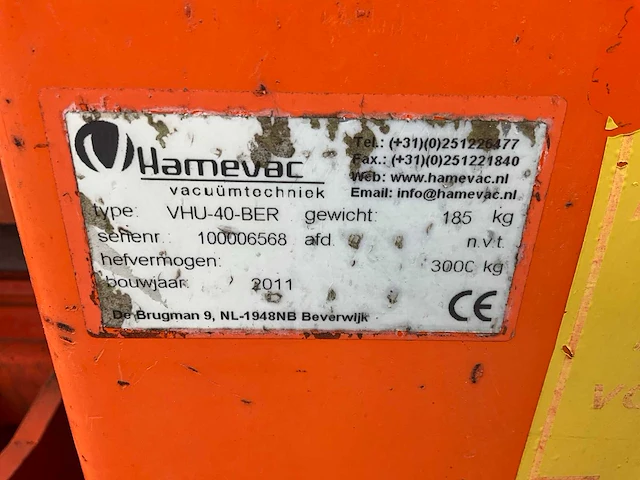 2011 hamevac vhu-40-ber vacuümpomp - afbeelding 4 van  9