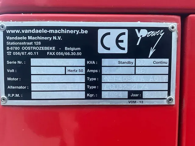 2011 himoinsa hfw60 stroomgenerator - afbeelding 9 van  18