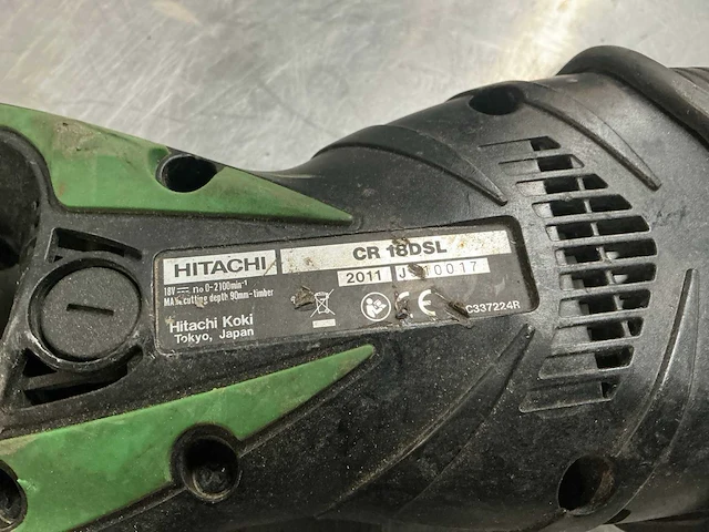2011 hitachi cr 18dsl accu reciprozaag - afbeelding 4 van  7