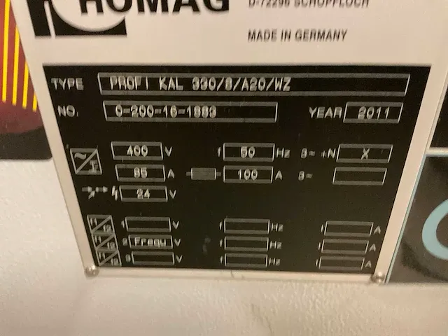 2011 homag kal 330 profiline kantaanlijmmachine - afbeelding 6 van  18