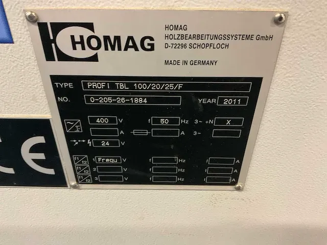 2011 homag kal 330 profiline kantaanlijmmachine - afbeelding 7 van  18