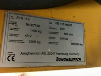 2011 jungheinrich etv114 reach truck - afbeelding 9 van  18