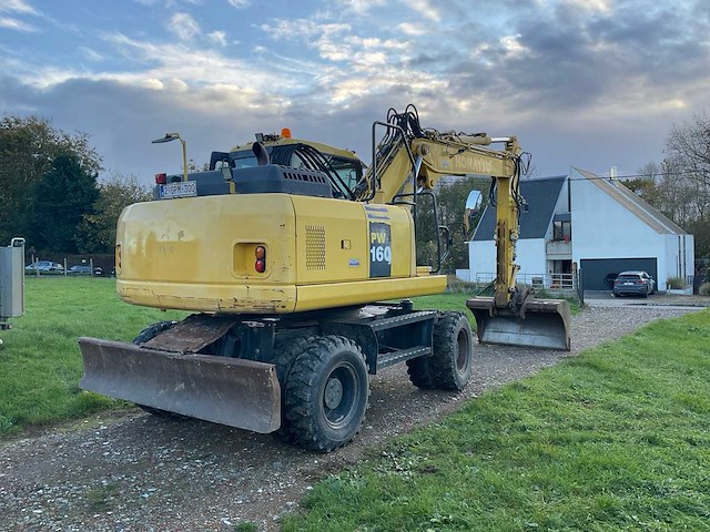 2011 komatsu pw160-7eo banden graafmachine - afbeelding 31 van  34