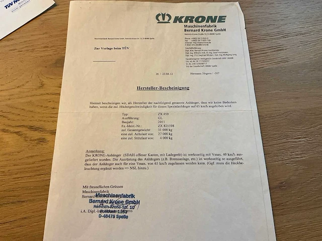 2011 krone zx 450 gl opraapwagen - afbeelding 30 van  50