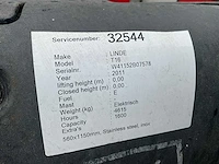 2011 linde t16 rvs elektrische palletwagen - afbeelding 2 van  10