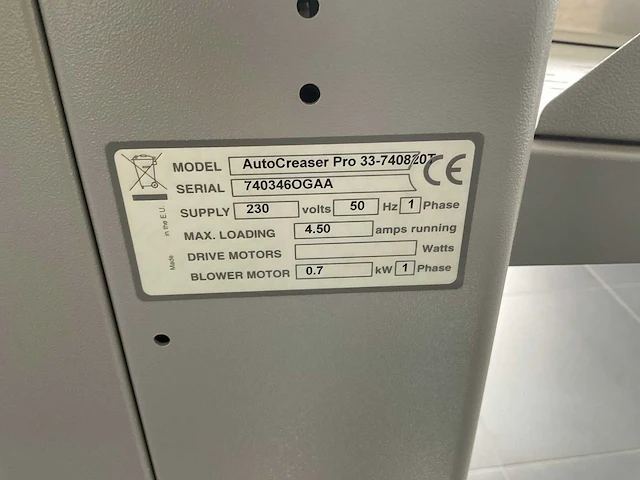2011 morgana autocreaser pro 33 rilmachine - afbeelding 16 van  16