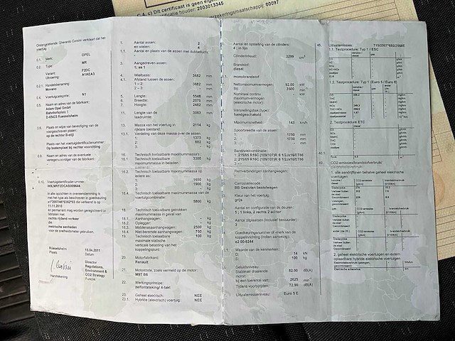 2011 opel movano lichte vrachtwagen - afbeelding 26 van  33