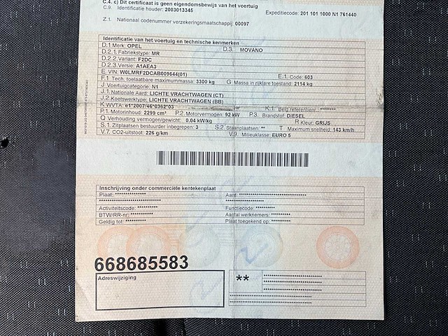 2011 opel movano lichte vrachtwagen - afbeelding 27 van  33