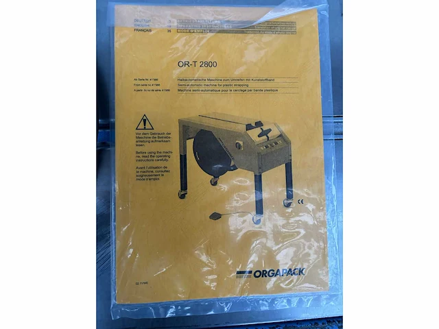 2011 orgapack or t2800 bandeermachine omsnoeringsmachine - afbeelding 7 van  7