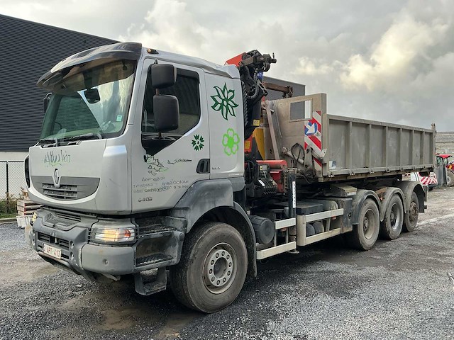 2011 renault kerax 460 tridem vrachtwagen met kraan en container - afbeelding 23 van  45