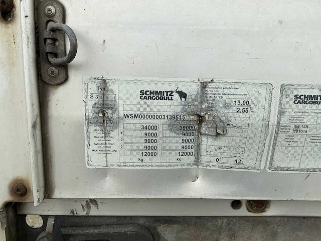 2011 schmitz s3 zd zeiltrailer - afbeelding 3 van  13