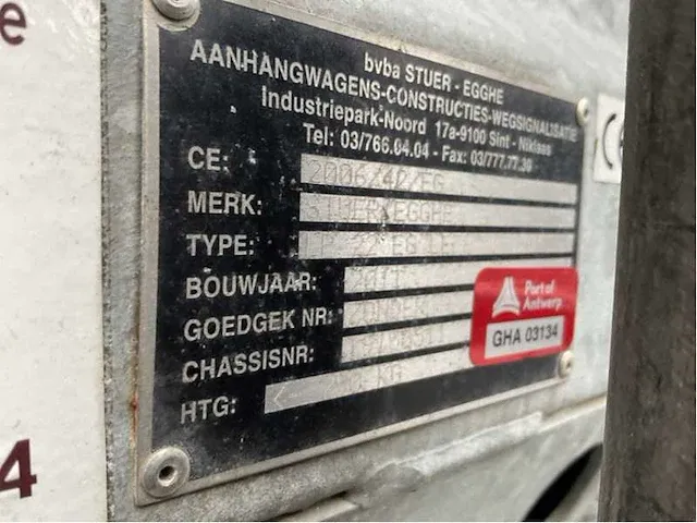 2011 stuer-egghe lp22eg ledbord 120 signalisatie aanhangwagen - afbeelding 7 van  17