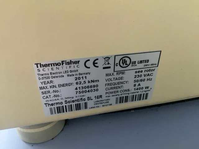 2011 thermo fisher sl 16 r centrifuge - afbeelding 6 van  7