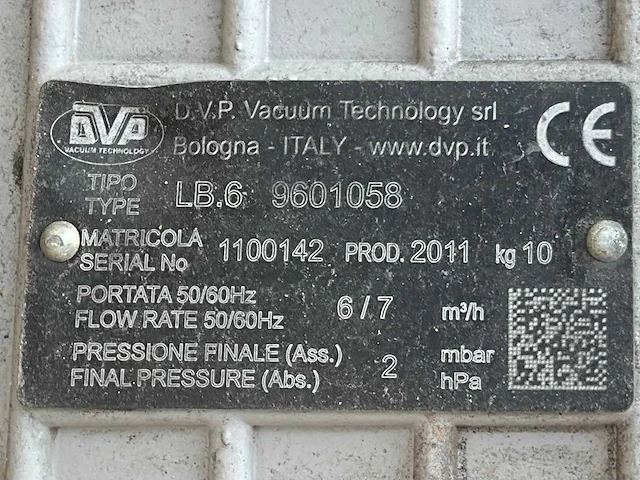 2011 v.d.p. vacuum technology lb.6 vacuüm hijsunit - afbeelding 5 van  5