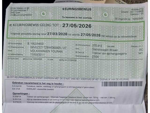 2011 volkswagen touran personenauto - afbeelding 11 van  20