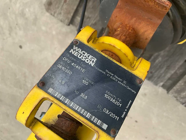 2011 wacker neuson dpu 4045ye trilplaat - afbeelding 3 van  10