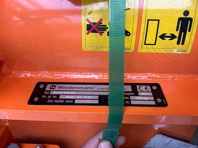 2011 wiedermann snowmaster 3850 sneeuwschuiver - afbeelding 6 van  7