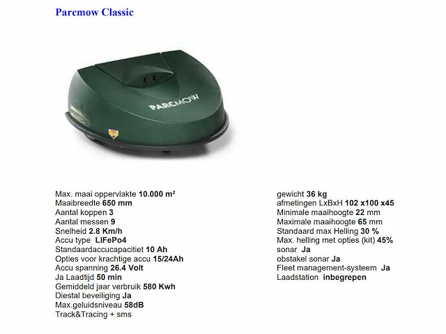 2012 belrobotic parcmow robotmaaier 1ha - afbeelding 8 van  8